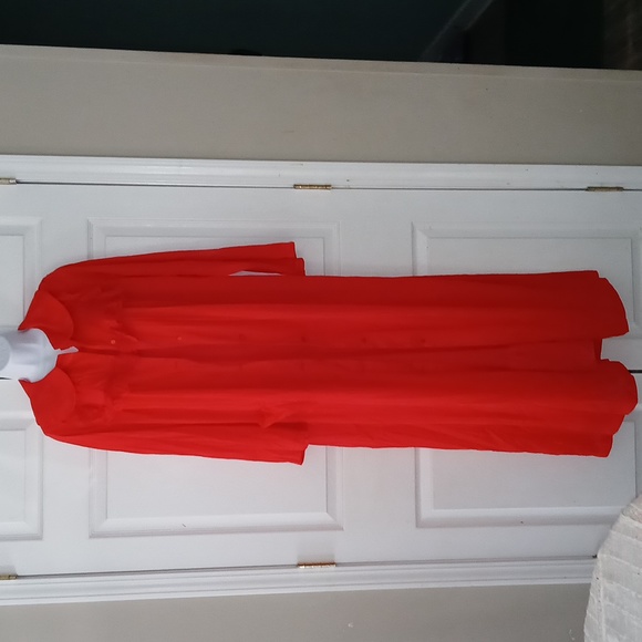 Nancy King red robe and long sleeve nightgown honeymoon vacation romance SZ XL - Picture 1 of 13